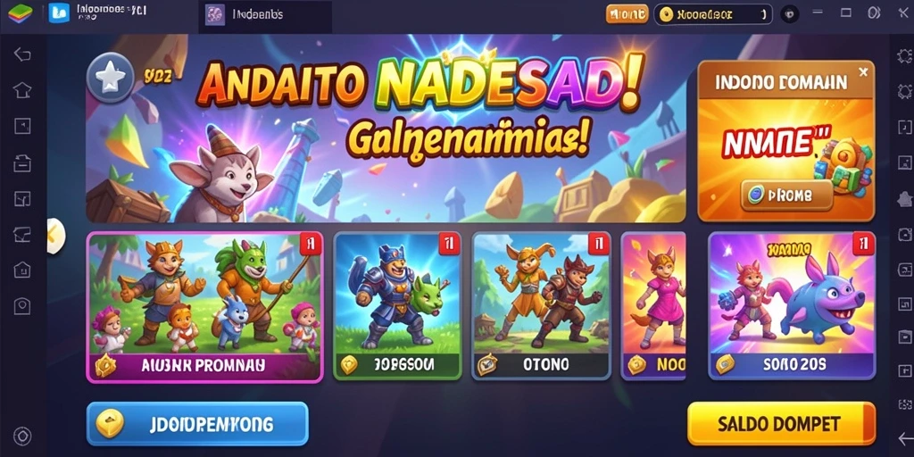 Tampilan awal yang menarik dengan pilihan mode permainan.