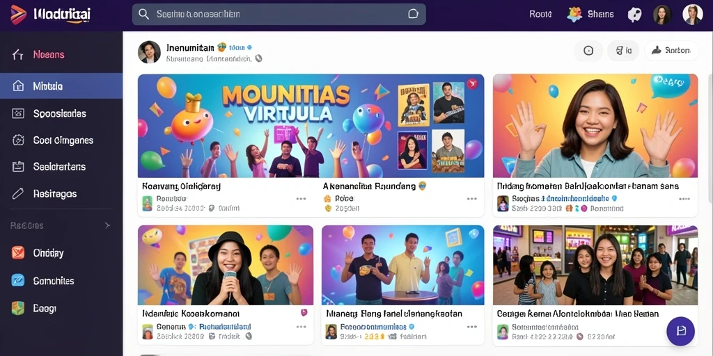 Tampilan awal yang menarik dengan antarmuka pengguna yang intuitif.